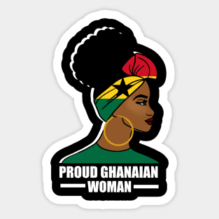 Proud Ghanaian Woman, Ghana Flag, African Sticker